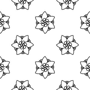 Boyama kitabı Doodle vektör çiçek deseni