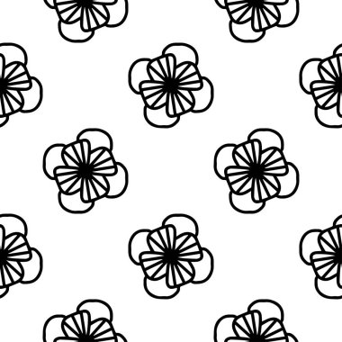 Boyama kitabı Doodle vektör çiçek deseni