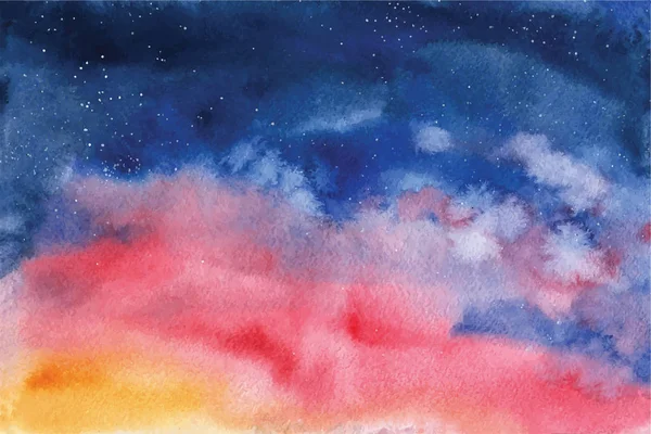 Aquarell-Vektor Hintergrundraum, Sterne, Sternbild, Nebel — Stockvektor