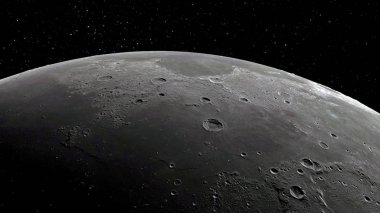 Ay 3D Illustration. Nasa tarafından döşenmiş bu görüntü unsurları