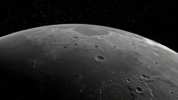 Ilustração 3d da Lua. Elementos desta imagem fornecidos pela NASA — Fotografia de Stock