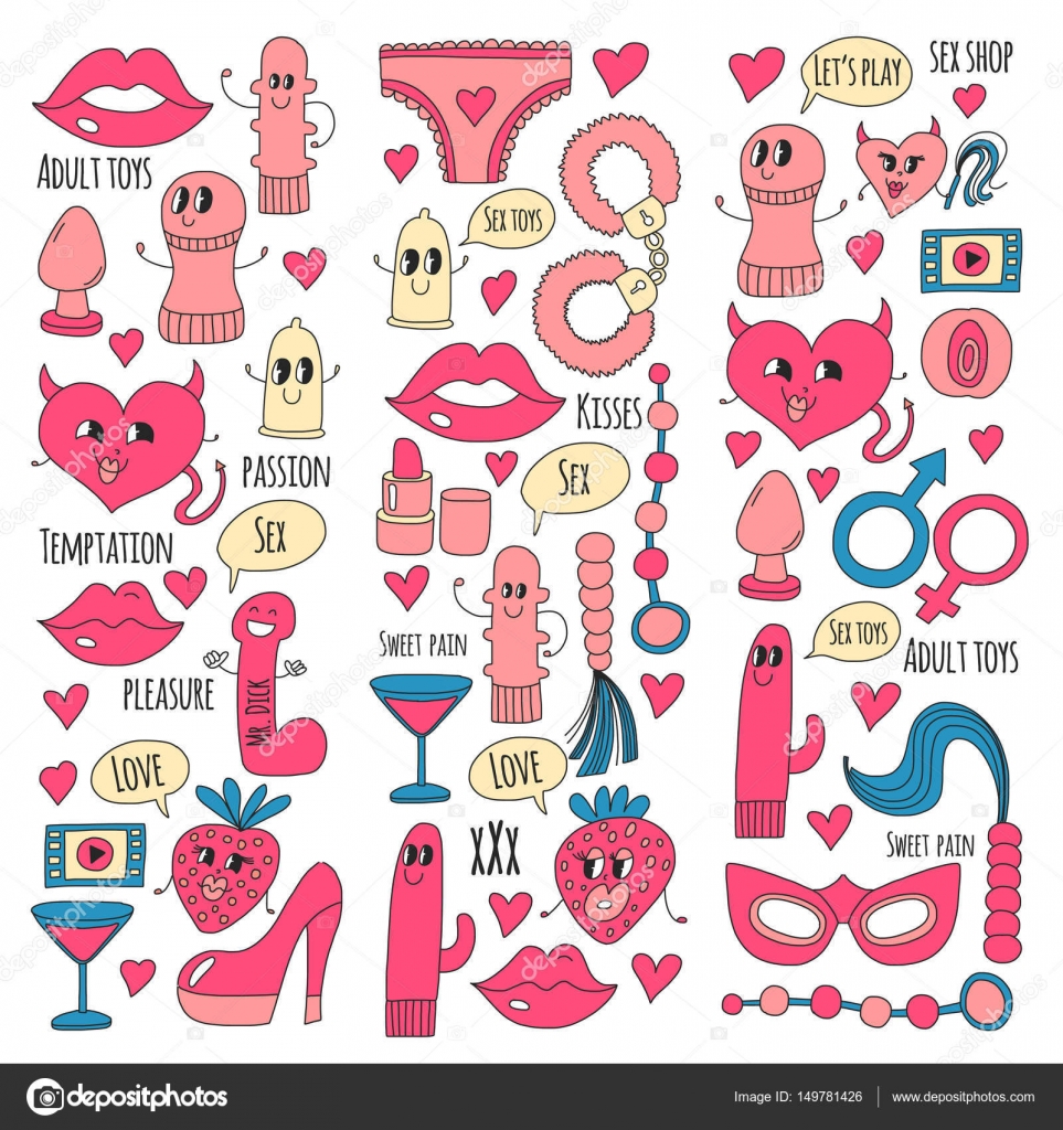 Www Dot Com Sex Vedo Dwunlod - Doodle humorous vector sextoys for sex shop, internet shop Dildo, sex.  love, passion, temptation, video, porn, humorous sex shop toys Stock Vector  Image by Â©Helen_F #149781426