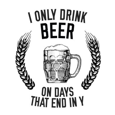 Bira teklif el bira, bira, Yiğit, ale hakkında alıntı ile çizilmiş vektör görüntü