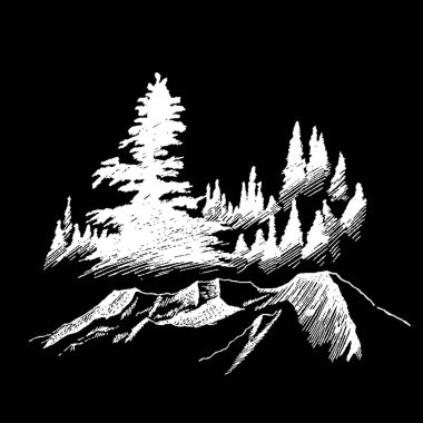 Vahşi doğa dağ Orman ağaçları Kuzey manzara