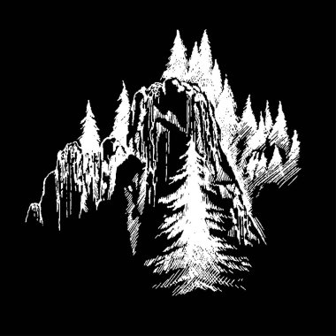 Vahşi doğa dağ Orman ağaçları Kuzey manzara