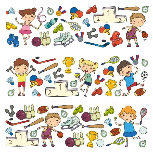 Baylar bayanlar Fitness, spor illüstrasyon iskambil futbol, futbol, yoga, tenis, basketbol, hokey, voleybol