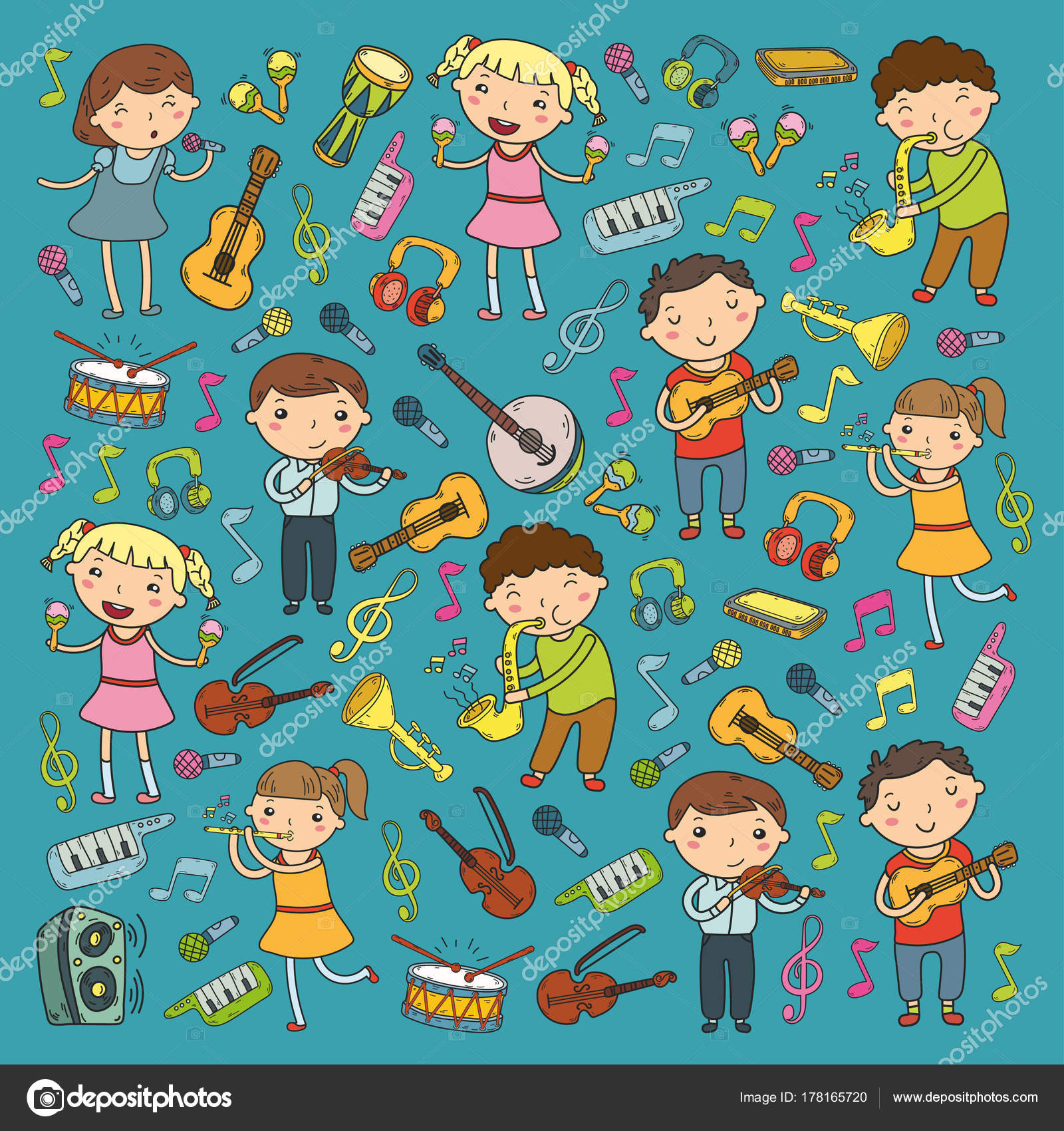 Instrumento Musical Para Niños, Jardín De Infantes, Educación