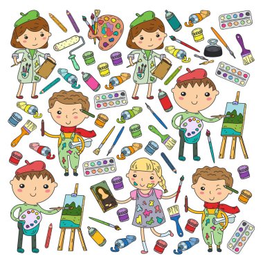 Çocukların yaratıcılık anaokulu, okul sanat çocuklar ve kızlar çizim ve resimleri Boyama Çocuk Sanat ve Tasarım Okulu