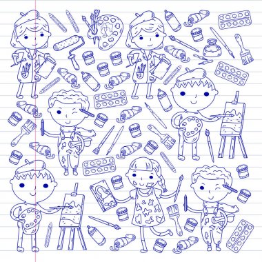 Çocukların yaratıcılık anaokulu, okul sanat çocuklar ve kızlar çizim ve resimleri Boyama Çocuk Sanat ve Tasarım Okulu