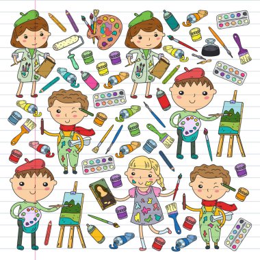 Çocukların yaratıcılık anaokulu, okul sanat çocuklar ve kızlar çizim ve resimleri Boyama Çocuk Sanat ve Tasarım Okulu