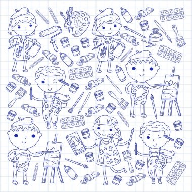 Çocukların yaratıcılık anaokulu, okul sanat çocuklar ve kızlar çizim ve resimleri Boyama Çocuk Sanat ve Tasarım Okulu