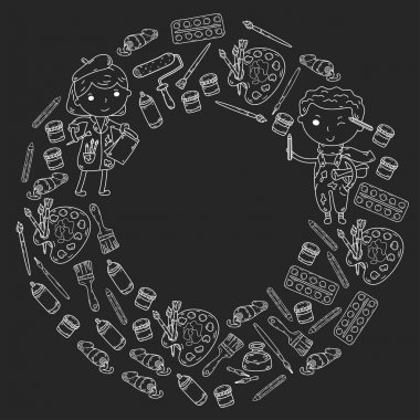 Çocukların yaratıcılık anaokulu, okul sanat çocuklar ve kızlar çizim ve resimleri Boyama Çocuk Sanat ve Tasarım Okulu