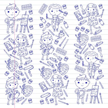 Çocukların yaratıcılık anaokulu, okul sanat çocuklar ve kızlar çizim ve resimleri Boyama Çocuk Sanat ve Tasarım Okulu