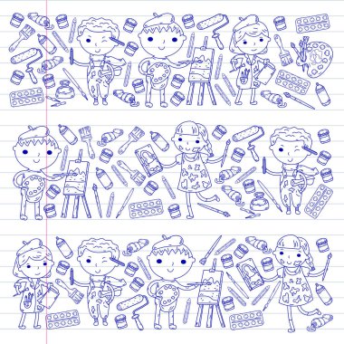 Çocukların yaratıcılık anaokulu, okul sanat çocuklar ve kızlar çizim ve resimleri Boyama Çocuk Sanat ve Tasarım Okulu