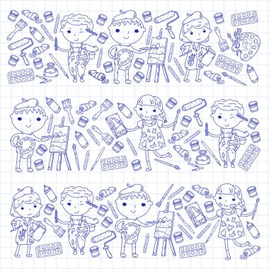 Çocukların yaratıcılık anaokulu, okul sanat çocuklar ve kızlar çizim ve resimleri Boyama Çocuk Sanat ve Tasarım Okulu