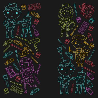 Çocukların yaratıcılık anaokulu, okul sanat çocuklar ve kızlar çizim ve resimleri Boyama Çocuk Sanat ve Tasarım Okulu