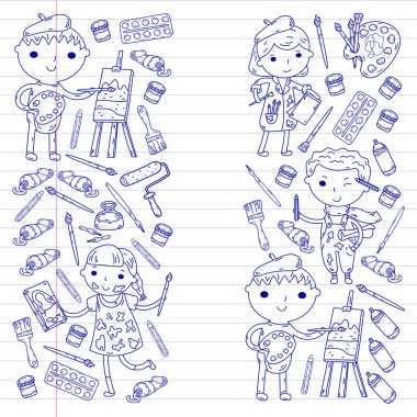 Çocukların yaratıcılık anaokulu, okul sanat çocuklar ve kızlar çizim ve resimleri Boyama Çocuk Sanat ve Tasarım Okulu