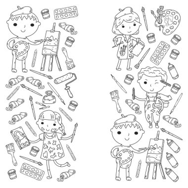 Çocukların yaratıcılık anaokulu, okul sanat çocuklar ve kızlar çizim ve resimleri Boyama Çocuk Sanat ve Tasarım Okulu