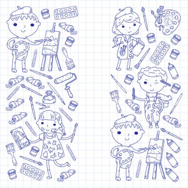 Çocukların yaratıcılık anaokulu, okul sanat çocuklar ve kızlar çizim ve resimleri Boyama Çocuk Sanat ve Tasarım Okulu