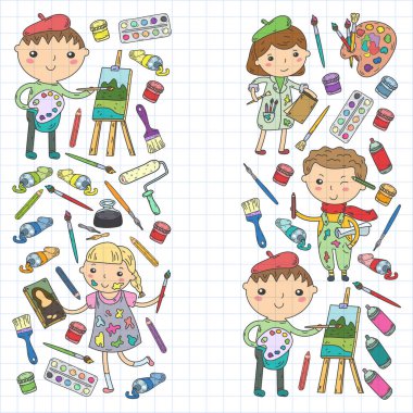 Çocukların yaratıcılık anaokulu, okul sanat çocuklar ve kızlar çizim ve resimleri Boyama Çocuk Sanat ve Tasarım Okulu