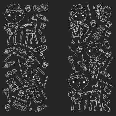 Çocukların yaratıcılık anaokulu, okul sanat çocuklar ve kızlar çizim ve resimleri Boyama Çocuk Sanat ve Tasarım Okulu