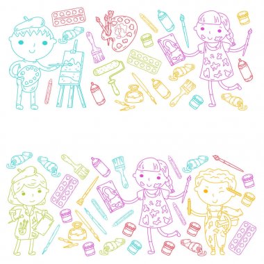 Çocukların yaratıcılık anaokulu, okul sanat çocuklar ve kızlar çizim ve resimleri Boyama Çocuk Sanat ve Tasarım Okulu