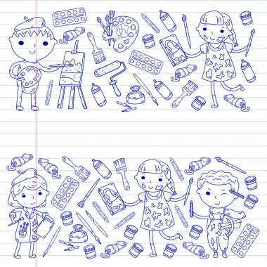 Çocukların yaratıcılık anaokulu, okul sanat çocuklar ve kızlar çizim ve resimleri Boyama Çocuk Sanat ve Tasarım Okulu