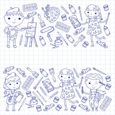 Çocukların yaratıcılık anaokulu, okul sanat çocuklar ve kızlar çizim ve resimleri Boyama Çocuk Sanat ve Tasarım Okulu