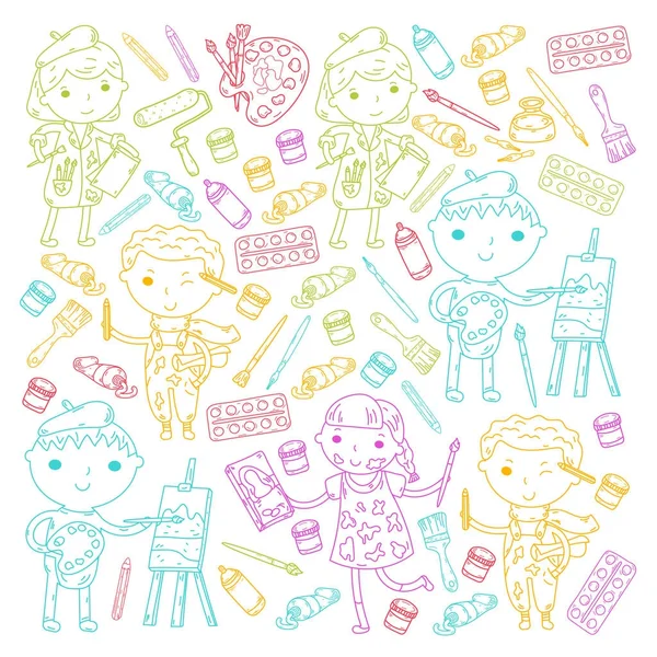 Çocukların yaratıcılık anaokulu, okul sanat çocuklar ve kızlar çizim ve resimleri Boyama Çocuk Sanat ve Tasarım Okulu