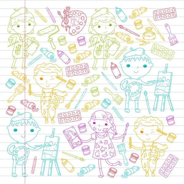 Çocukların yaratıcılık anaokulu, okul sanat çocuklar ve kızlar çizim ve resimleri Boyama Çocuk Sanat ve Tasarım Okulu