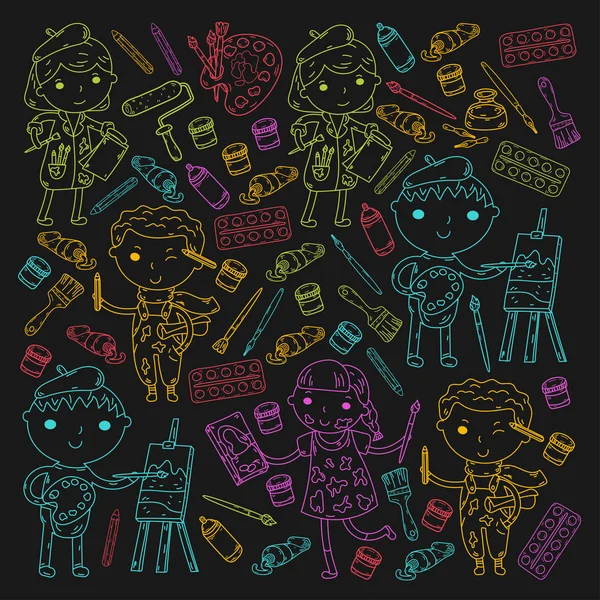 Çocukların yaratıcılık anaokulu, okul sanat çocuklar ve kızlar çizim ve resimleri Boyama Çocuk Sanat ve Tasarım Okulu