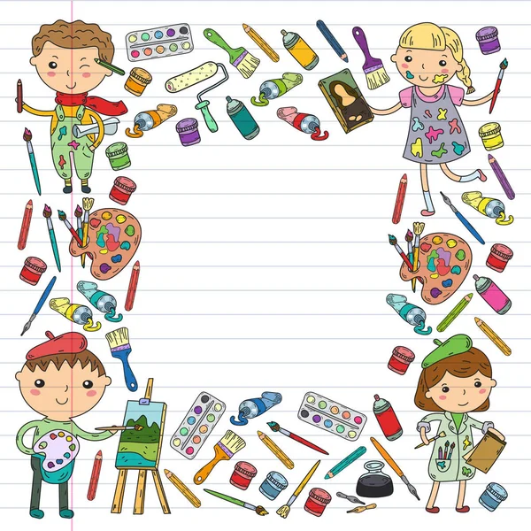 Çocukların yaratıcılık anaokulu, okul sanat çocuklar ve kızlar çizim ve resimleri Boyama Çocuk Sanat ve Tasarım Okulu