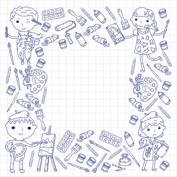 Çocukların yaratıcılık anaokulu, okul sanat çocuklar ve kızlar çizim ve resimleri Boyama Çocuk Sanat ve Tasarım Okulu