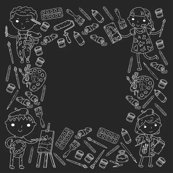 Çocukların yaratıcılık anaokulu, okul sanat çocuklar ve kızlar çizim ve resimleri Boyama Çocuk Sanat ve Tasarım Okulu