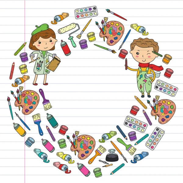 Çocukların yaratıcılık anaokulu, okul sanat çocuklar ve kızlar çizim ve resimleri Boyama Çocuk Sanat ve Tasarım Okulu