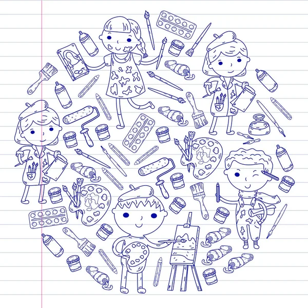 Çocukların yaratıcılık anaokulu, okul sanat çocuklar ve kızlar çizim ve resimleri Boyama Çocuk Sanat ve Tasarım Okulu