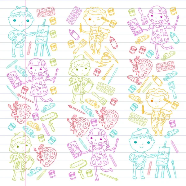 Çocukların yaratıcılık anaokulu, okul sanat çocuklar ve kızlar çizim ve resimleri Boyama Çocuk Sanat ve Tasarım Okulu