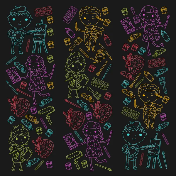 Çocukların yaratıcılık anaokulu, okul sanat çocuklar ve kızlar çizim ve resimleri Boyama Çocuk Sanat ve Tasarım Okulu