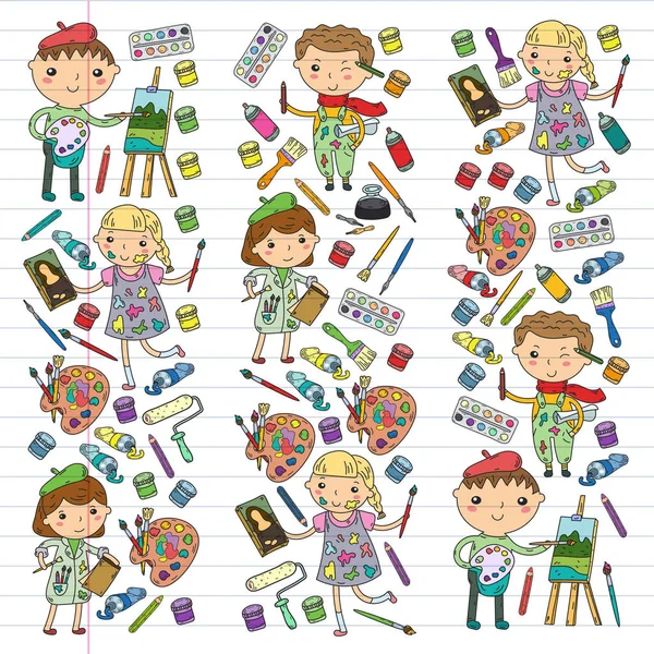 Çocukların yaratıcılık anaokulu, okul sanat çocuklar ve kızlar çizim ve resimleri Boyama Çocuk Sanat ve Tasarım Okulu