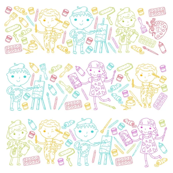 Çocukların yaratıcılık anaokulu, okul sanat çocuklar ve kızlar çizim ve resimleri Boyama Çocuk Sanat ve Tasarım Okulu