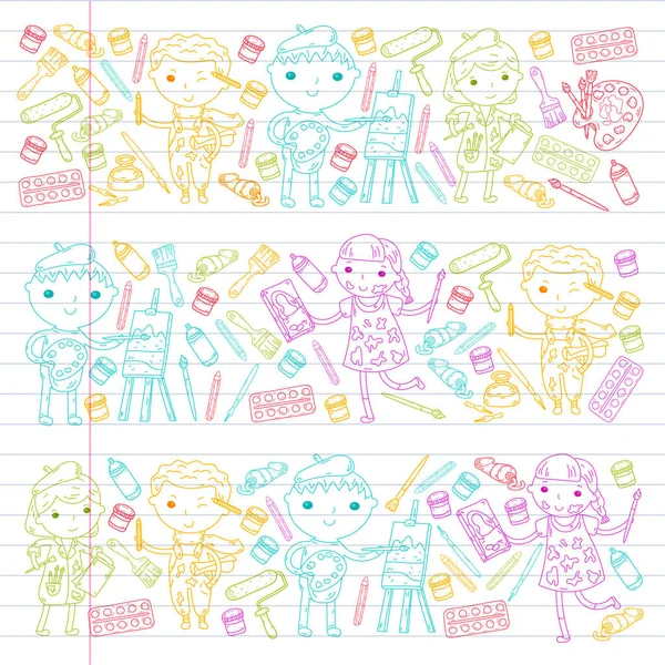 Çocukların yaratıcılık anaokulu, okul sanat çocuklar ve kızlar çizim ve resimleri Boyama Çocuk Sanat ve Tasarım Okulu