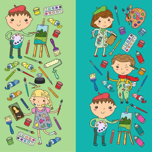 Çocukların yaratıcılık anaokulu, okul sanat çocuklar ve kızlar çizim ve resimleri Boyama Çocuk Sanat ve Tasarım Okulu