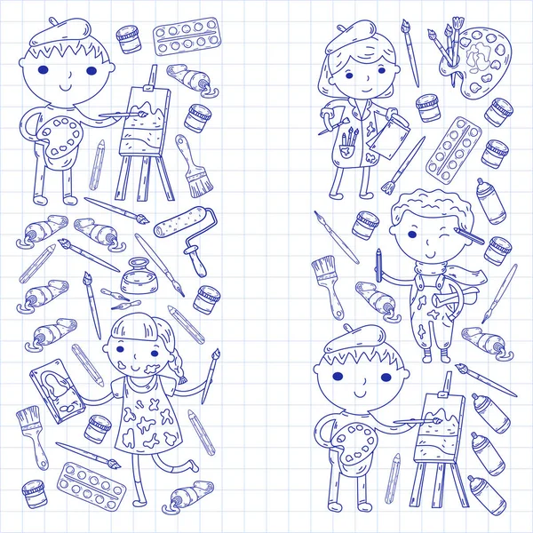 Çocukların yaratıcılık anaokulu, okul sanat çocuklar ve kızlar çizim ve resimleri Boyama Çocuk Sanat ve Tasarım Okulu