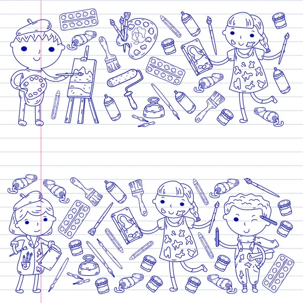 Çocukların yaratıcılık anaokulu, okul sanat çocuklar ve kızlar çizim ve resimleri Boyama Çocuk Sanat ve Tasarım Okulu