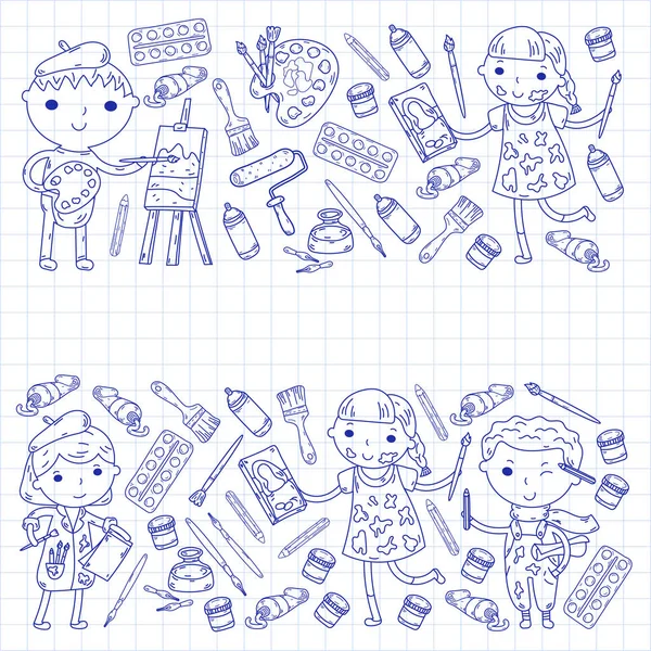 Çocukların yaratıcılık anaokulu, okul sanat çocuklar ve kızlar çizim ve resimleri Boyama Çocuk Sanat ve Tasarım Okulu