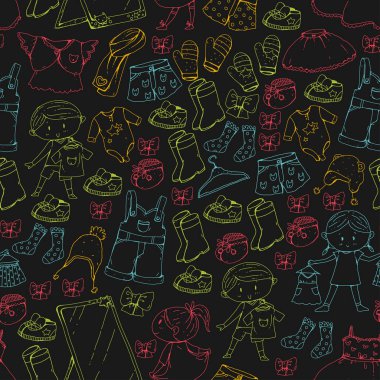 Çocuk anaokulu erkek ve kız giysileri ile yeni giyim koleksiyonu giyim elbise, pantolon, Ayakkabı, şapka, kapaklar, eldiven, eşarp. Prenses elbiseler