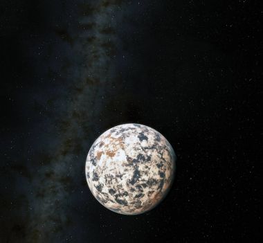 Ay yüzeyi. Ay ve uzay gerçekçi 3d render. Uzay ve gezegen. Uydu. Bulutsusu. Yıldız. Nasa tarafından döşenmiş bu görüntü unsurları.