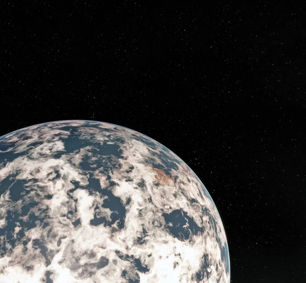 3D vykreslování zeměkoule z vesmíru. Země. Pohled na zemi z vesmíru. Prvky tohoto obrázku jsou podle Nasa — Stock fotografie