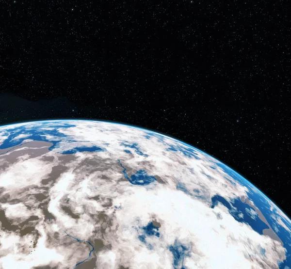 3D rendering världen världen från rymden. Jorden. Vy av jorden från rymden. Delar av denna bild från Nasa — Stockfoto