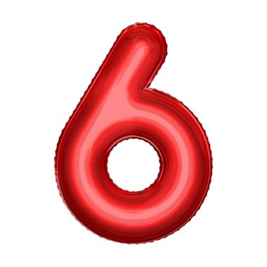 Çizgi film folyo balon sembolü. Gerçekçi 3d çizim. Doğum günü partisi, çocuk parti, anaokulu olay ve kutlama.